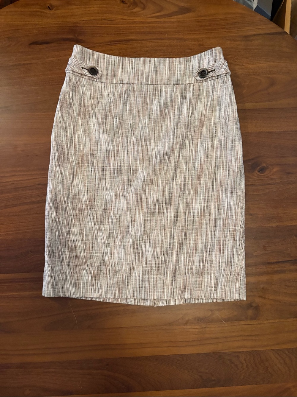 Classiques Entier by Nordstrom Women’s Size 6 Linen Cotton Lined Pencil Skirt